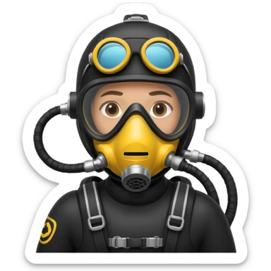 scuba diver sticker
