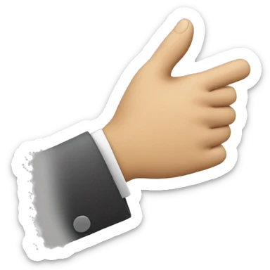 hands in a business-like position, ready to negotiate sticker