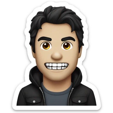 Damon Salvatore with fangs sticker