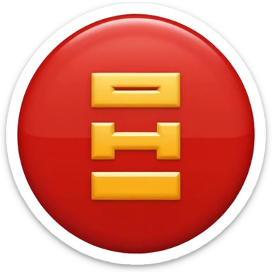 Chinese character 福 as a standalone apple style emoji icon sticker