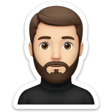 bearded man in turtle neck sticker