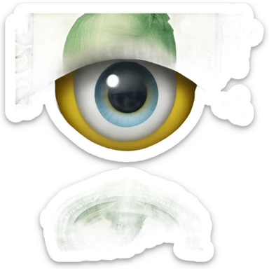 big eyes and money  sticker