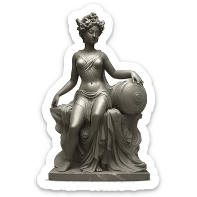 Antique sculpture of goddess Nika in full body  sticker
