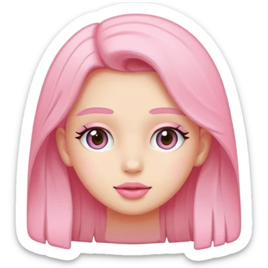 Soft pembe tarzında pembe pastel renginde ifadeler sticker