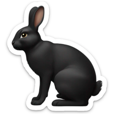 Lapin noir sticker