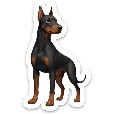 black doberman Y3 sticker