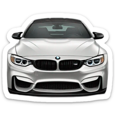 black bmw m4 with carbon fiber bonnet sticker