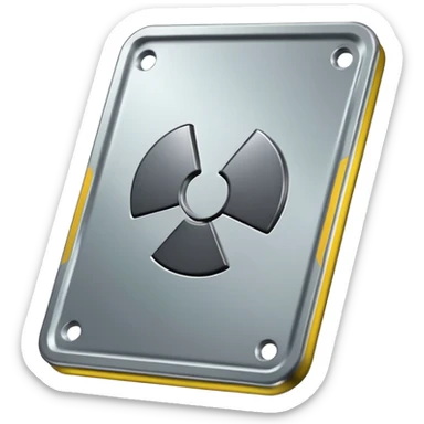 uranium metal plate sticker