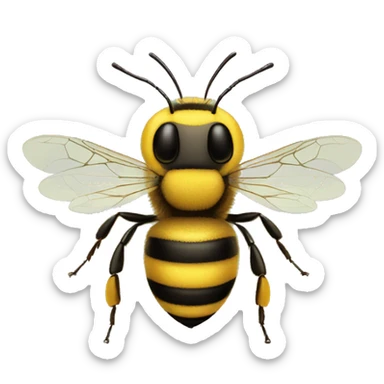 realistic honeybee that fills the screen with little space around sticker