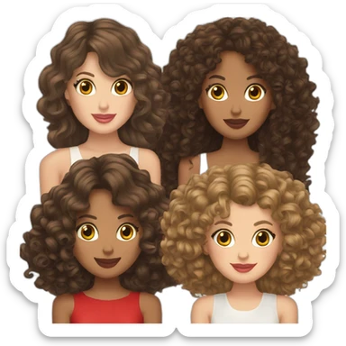 Taylor swift with brune curly girl sticker