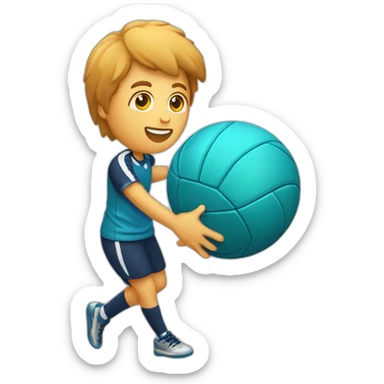 Ein Greif mit einem Handball in de Hand sticker
