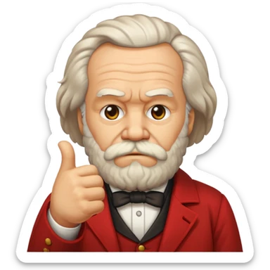 karl marx giving a thumbs down emoji sticker