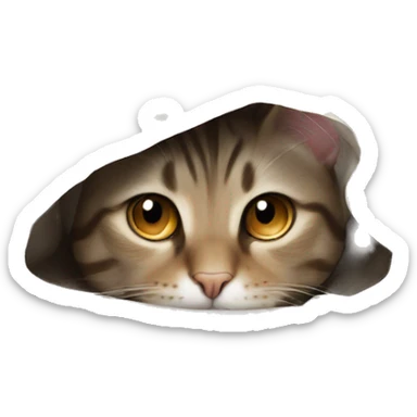 cat siames tabby point  under the sheets sticker