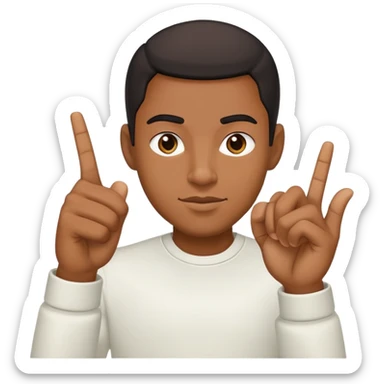 Black man flipping you off sticker