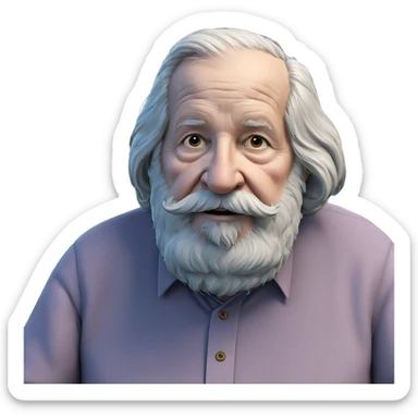 wise old man with book sticker