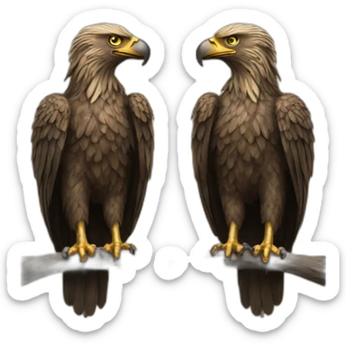 two-headed eagle sticker