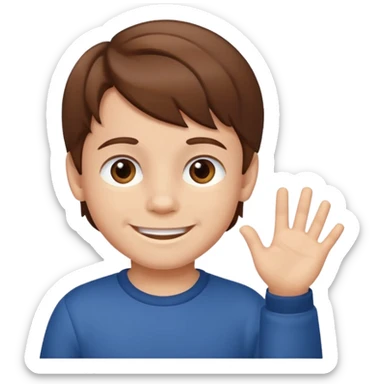 A 4 year old boy with brown hair sticker