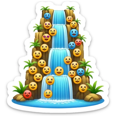Emoji waterfall sticker
