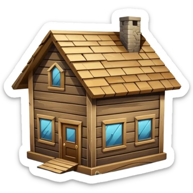 House with flooding around it sticker