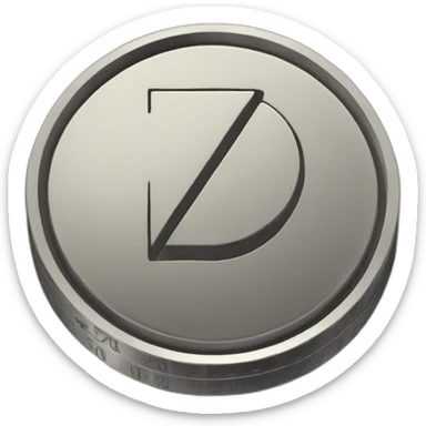 a coin with zero label and percentage sign sticker
