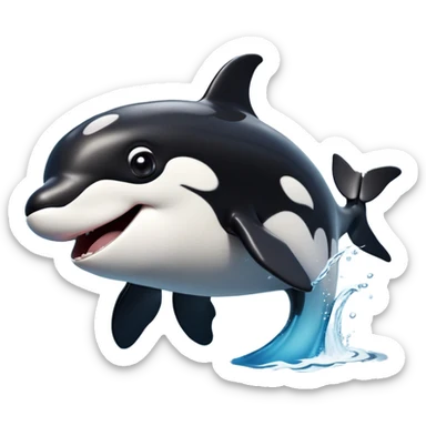 cinematic-comical-orca-portrait-emoji,-head-tilted-dramatically-with-an-exaggeratedly-shocked-expression,-featuring-a-sleek-black-and-white-body-with-wide,-comically-expressive-eyes-full-of-playful-disbelief-and-animated-flippers,-simple sticker