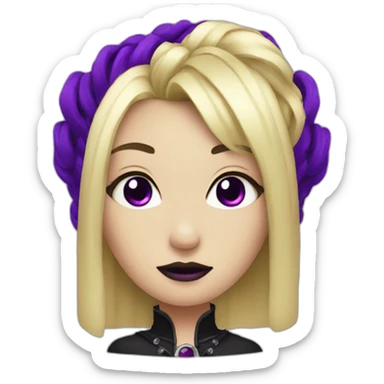 blonde and purple goth princess sticker