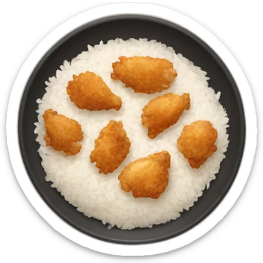 The most common type of food is chicken and rice  sticker