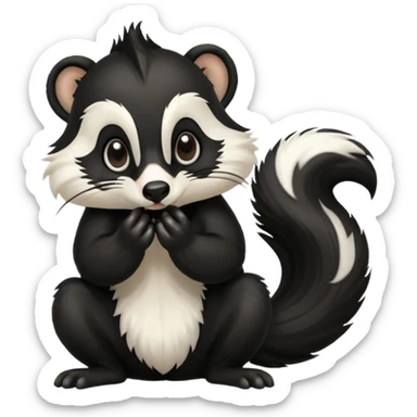 SKUNK HOLDING HIS NOSE sticker