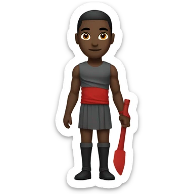 The avatar features a bold, minimalist design with a striking red torso, arms, and legs, and a faceless black head for added mystery. It's easily recognizable and customizable, perfect for players who want to stand out.






 sticker