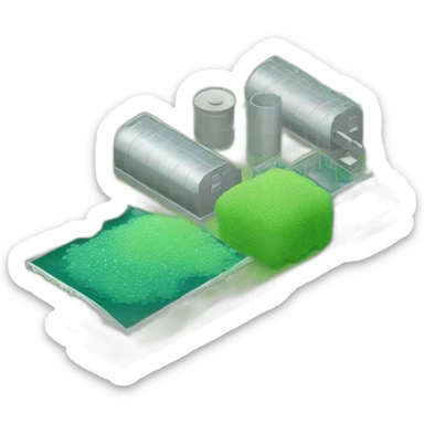 sustainable factory algae sticker