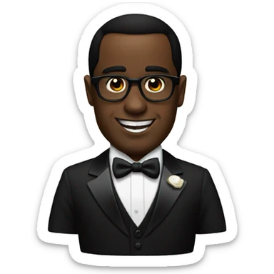 P Diddy Wearing A Tuxedo  sticker