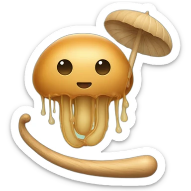 Peanut butter baby jellyfish with a wooden bat sticker