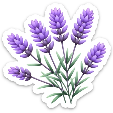 Light pink pastel purple gradients lavender flowers sticker