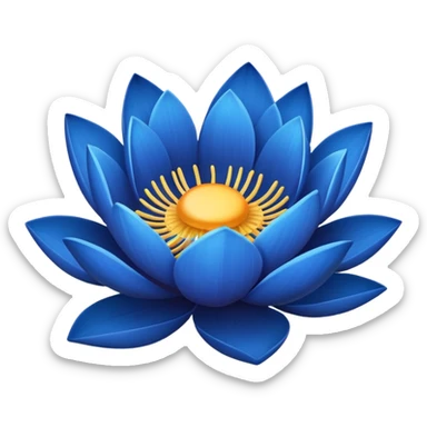 Blue lotus sticker