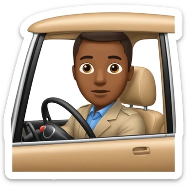 hombre negro conduciendo sticker