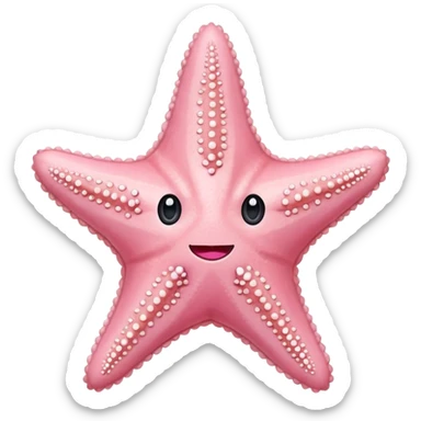 pastel pink starfish sticker