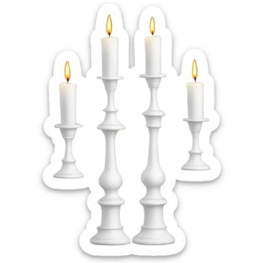 Stack white candlesticks sticker