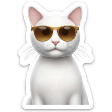 Cat with sunglasses sticker