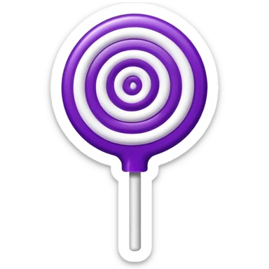 lolipop luminous purple and white sticker