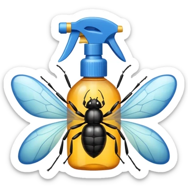 bug killing spray sticker