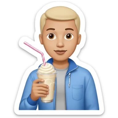 muslim man drinking milkshake sticker