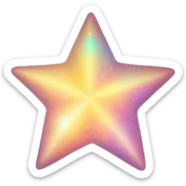 Holographic star sticker