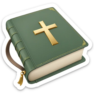 sage green holy bible  sticker