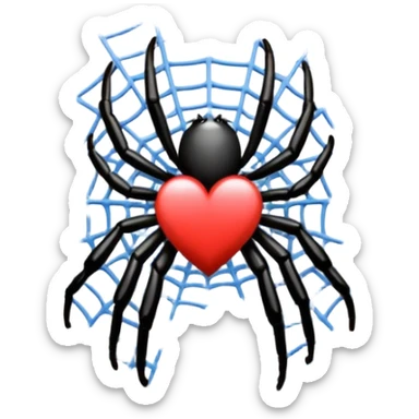 Make the I love u using spider web emoji 

 sticker