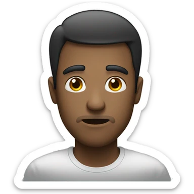 Straight face emoji thats transparent mixed with slight frown emoji mixed with fog emoji sticker