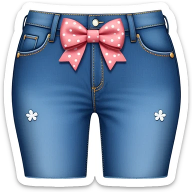 Jeans with bow pattern on them sticker