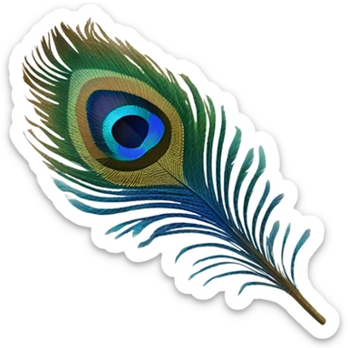 peacock feather sticker
