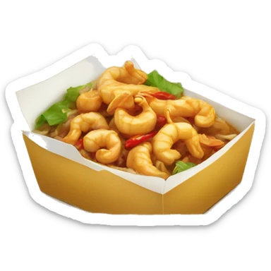 Chinese food in a box sticker