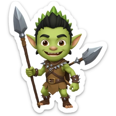 Goblin from clash royal mememe sticker