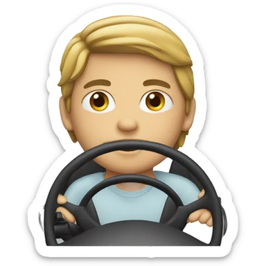 Person driving a car sticker